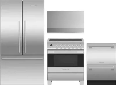 4 Piece Package Includes Refrigerator, Range, Hood And Dishwasher